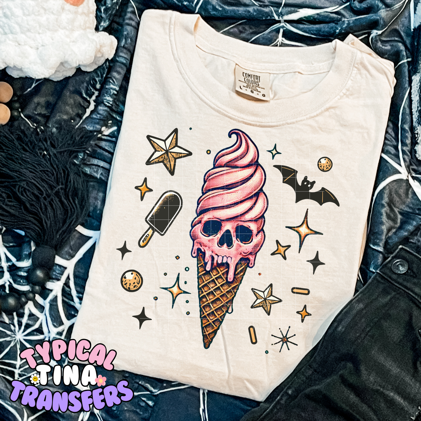 Halloween Ice cream pink | DTF Transfer | POD